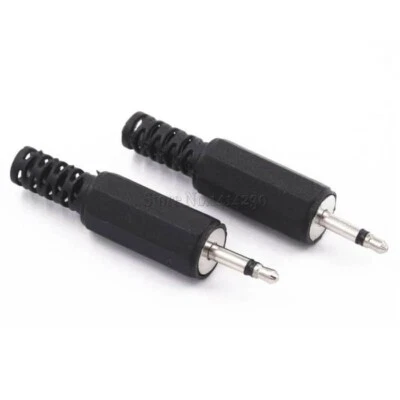 Small 2.5mm Mono  DC Audio Jack plug  Connectors Pack Of 2 Plugs - Image 1 of 4