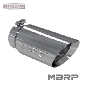 PUNTA DE ESCAPE DE ACERO INOXIDABLE MBRP 12"" ENTRADA 5"" SALIDA DOBLE PARED ÁNGULO T5053 - Imagen 1 de 5