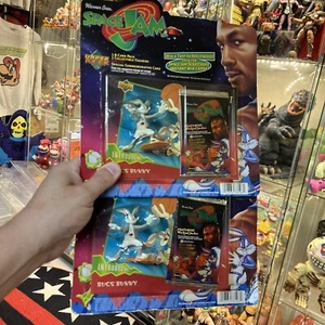 1996 Upper Deck Space Jam Sealed Set Bugs Bunny Figure Foil Pack Rare Lot Of 2x - Picture 1 of 9