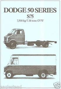 Truck Brochure - Dodge - Talbot - S75 - 50 series - c1980 (TB561) - Bild 1 von 1