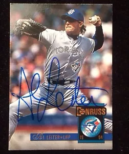 AL LEITER 1994 DONRUSS Autographed Signed AUTO Baseball Card 229 BLUE JAYS - Picture 1 of 1