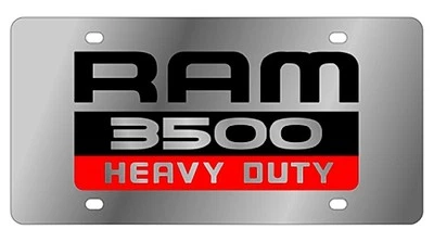 New Dodge Ram 3500 Heavy Duty Stainless Steel License Plate - Изображение 1 из 2