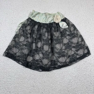 Moxie & Mabel Girls Tulle Tutu Lace Skirt Size 5 Lined Party Skirt Boho - Picture 1 of 7