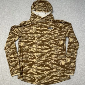 Black Rifle Coffee UPF Action Hoodie mens L Tiger Camo Anti Odor Stretch - Picture 1 of 10