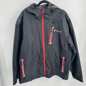 Chaqueta Frogg Toggs Toadz Para Hombres 2XL Negra Roja Con Capucha Lluvia Impermeable Exterior - Imagen 1 de 9