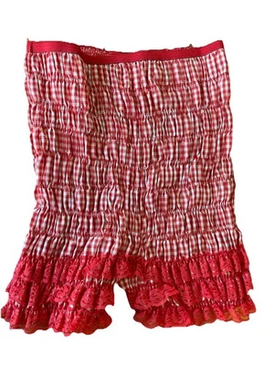 VTG Red Gingham Ruffled Bloomers Pettipants Size S/M - Image 1 of 4