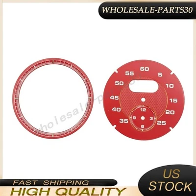 Red Dial Clock Gauge Chrono Fit Porsche Cayman 911 Macan Cayenne Boxster Panamer Foto 1 de 4