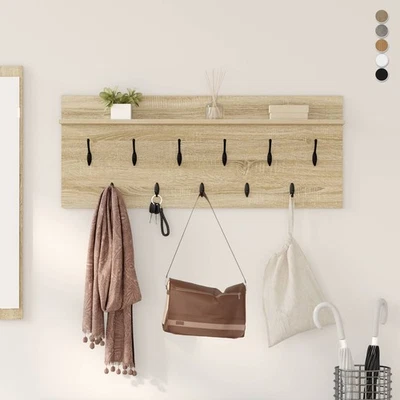 Wandgarderobe Flur Garderobe mit Ablage Haken Kleiderstange Diele Kleiderständer - Bild 1 von 4