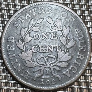 PIECE DE 1 LARGE CENT DRAPED BUST  1802 (1314) TRÈS RARE. - Foto 1 di 2