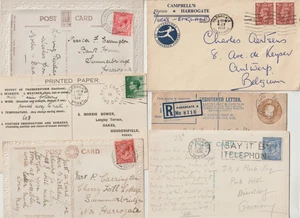 1926/52 6 x HARROGATE POSTAL HISTORY COVERS & CARDS INCL. SUMMERBRIDGE PATELEY B - Picture 1 of 2