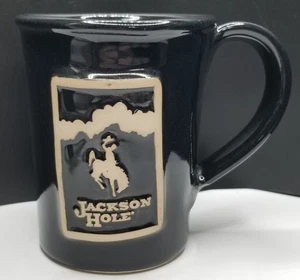 JJ Potts Jackson Hole Souvenir Coffee Mug Stoneware American Handmade - Picture 1 of 8