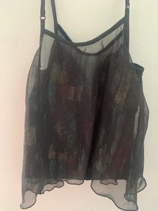 Venus schwarz Riemen Hippie Y2K Club durchsichtig schillernde Farben Tank Größe Small - Bild 1 von 24