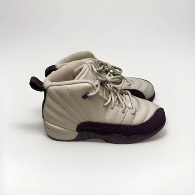 Nike Air Jordan 12 Retro PS Desert Sand, Purple 510816-001  Youth Size 1Y! - Image 1 of 4