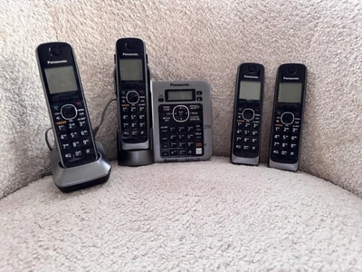 Panasonic KX-TG7641 DECT 6.0 PLUS Base& 4 Cordless Handsets KX-TGA660 - Image 1 of 4
