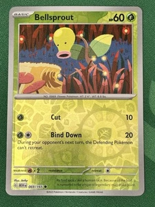Bellsprout Reverse Holo 069/165 Pokémon Scarlet & Violet 151 *PACK FRESH* - Picture 1 of 2