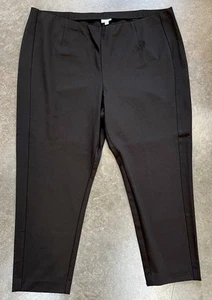 J. Jill Damen Hose dunkelbraun Größe 4X Ponte Slim Leg Pant Viskose Mischung Stretch - Bild 1 von 9