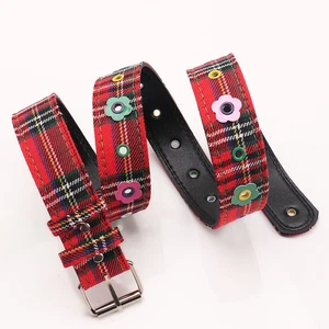 Street Style Embellished Faux Leather Belt For Women With Floral Design For - Picture 1 of 9