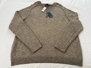 Tommy Bahama Gran Rey Wendepullover V-Ausschnitt beige Rundhals Baumwolle Wolle XXL - Bild 1 von 8