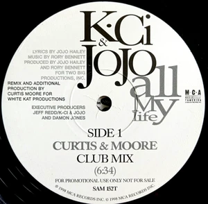 Rare! K-CI & JOJO All My Life CURTIS + MOORE CLUB MIX 1998 UK Only PROMO 12" EX - Picture 1 of 2