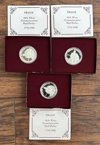 (Lot of 3) 1982 90% SILVER Proof Half Dollar 50C Washington Coins US OGP COA - Picture 1 of 5