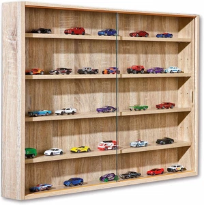 Espositore Da Parete per Oggetti Da Collezione Mobile Contenitore Con 4 Ripiani  - Foto 1 di 12