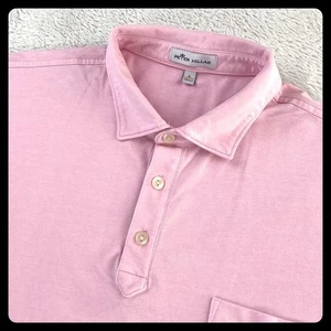Camisa Polo Peter Millar Performance Para Hombre Grande Rosa Elastizada Manga Corta Golf - Imagen 1 de 9