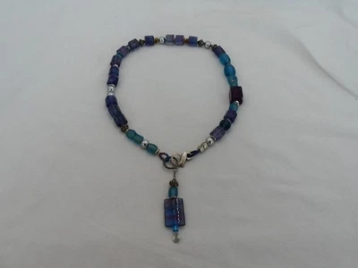 Awesome Bali Style 18" Sterling Silver & Fluorite Necklace & Pendant OV-7 - Image 1 of 4