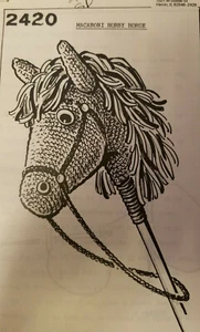 2420 Vintage MACARRONES HOBBY STICK CABALLO patrón para ganchillo (reproducción) - Imagen 1 de 1