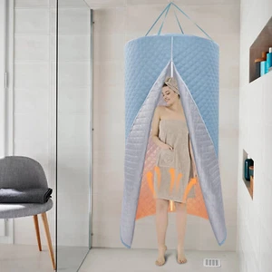 Round Hanging Shower Curtain Hanging Heat Insulation Folding Shower Curtain - Picture 1 of 22