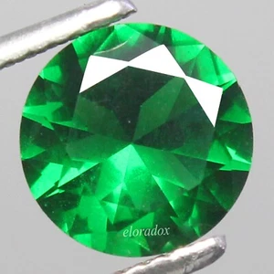 Piedra preciosa de corte redondo de 5,00 mm esmeralda verde colombiana MUZO certificado natural EL05 - Imagen 1 de 4