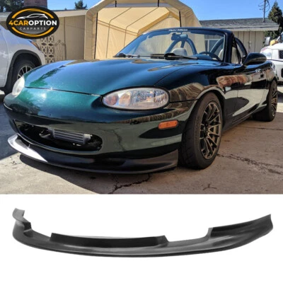 Fits 99-00 Mazda Miata MX-5 GV Style PU Front Bumper Lip Spoiler Splitter Foto 1 de 4