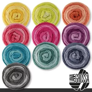 Lana Grossa 5 x 100 g Gomitolo Tono Wolle Garn Baumwolle Stricken bunt 10 Farben - Bild 1 von 21