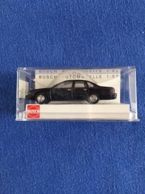 BUSCH AUTOMODELLE 1:87 Chevrolet Caprice # 47601 nero raro da collezione - Immagine 1 di 4