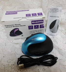 Woddlffy Ergonomic Mouse, Rechargeable Wireless Mouse Vertical Mice with USB. - Picture 1 of 8