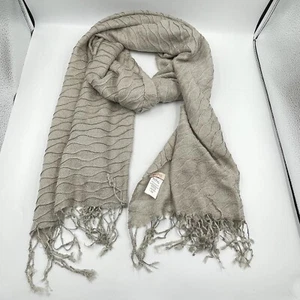 Echo Unisex Acryl Fransen Schal Beige 90 x 25 Zoll - Bild 1 von 12