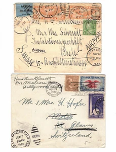 USA zwei LUPO- Briefe aus 1934, 1939 je MiF und in die Schweiz gelaufen - Bild 1 von 2