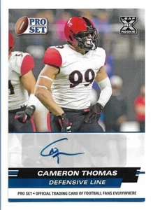 2022 Pro Set Draft Blue Cameron Thomas Rookie Auto #PSA-CT5 Arizona Cardinals - Bild 1 von 2