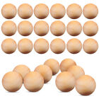  100 Pcs Wooden Beads Ball 12mm Non-hole Lotus Tree Craft Unfinished Spheres