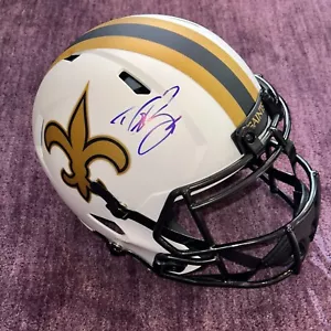 DREW BREES Signed Full-Size SAINTS Replica LUNAR ECLIPSE Helmet Beckett (BAS) - Picture 1 of 6