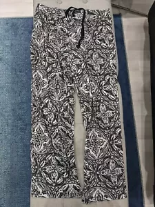 Cynthia Rowley Black Floral Paisley Sleep Pajama Pants Sz 1X - Picture 1 of 6