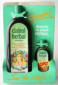 RARE VINTAGE 80'S HERBAL CLAIROL 500ml SHAMPOO + 200ml FREE GIFT GREEK NEW NOS ! - Picture 1 of 7