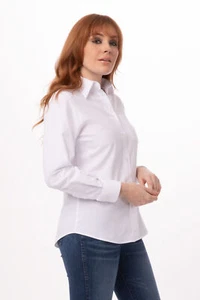 Chef Works Womens Oxford Dress Shirt (W50) - Picture 1 of 2