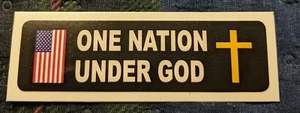 Eine Nation unter Gott Motorrad Helm Aufkleber Biker Helm Decal - Bild 1 von 1