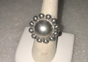 Vintage Native American Domed Silver Ring Band Stamped Arrows - Picture 1 of 6
