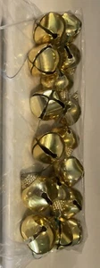 16 Gold Metallic Christmas Jingle Bell Ornaments. - Picture 1 of 5