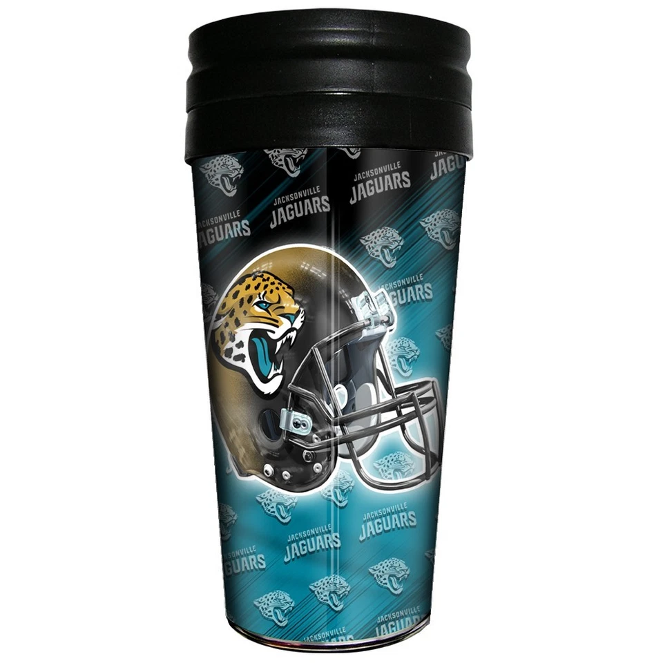 Jacksonville Jaguars Majestic NFL 16 унций логотип надежном путешествий кружка Бесплатная доставка!! - Изображение 1 из 1