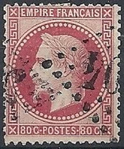1862-70 FRANCIA USATO NAPOLEONE 80 CENT - FR629 - Picture 1 of 1