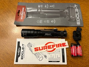 SureFire EDCL2-T Flashlight 1200 / 5 Lumens LED Dual Output Flash Light