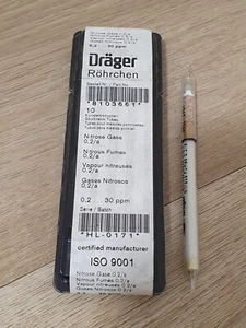 10x Dräger Röhrchen Nitrose Gase Kurzzeitröhrchen Test 0,2/a 8103661 DEKORATION - Picture 1 of 5