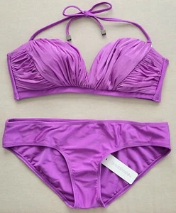 ZIMMERMANN Charmer Ruched V Wire Bikini Set, Size 3 (US 10), Tulip - Picture 1 of 12